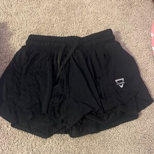 Women’s Black Flowy Athletic Shorts